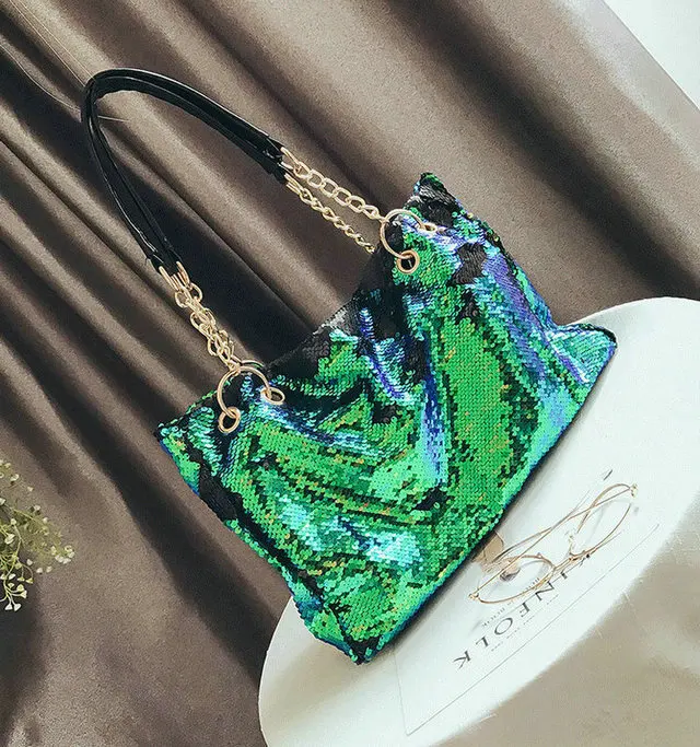 Brand Designer Tote Shoulder crossbody Bag Women Large Multifunction Sequin Bling Handbags Big Bag Casual shopping Bags B42-30