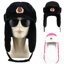 Русская Мужская армейская шапка-ушанка, кожаный Бомбер, советский солдат, зимняя овчина, хит