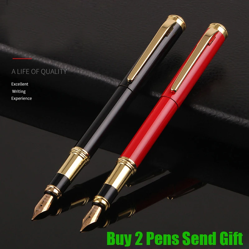 

Free Shipping Fashion Design Hero 109 Full Metal Ink Fountain Pen Business Smooth Writing Gift Pen Buy 2 Pens Send Gift