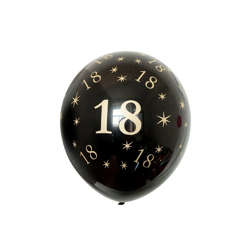 10 шт. 12 дюймов шары на день рождения с цифрами 18 25 30 40 50 60 лет днем цифровые