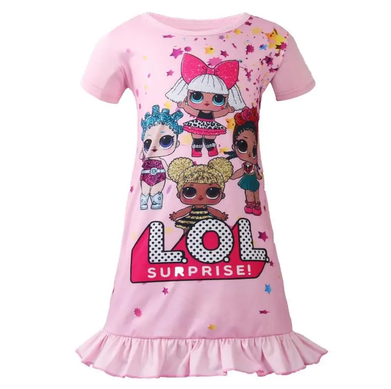 

Girls party Princess Nightgowns Children's Clothing Nightdress Kids Sleepwear pajamas christmas clothes dress baby girl lol doll