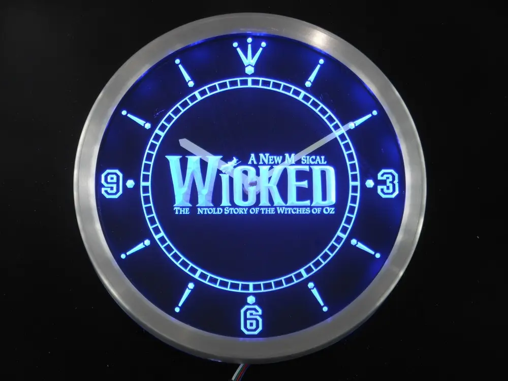 nc0159 Wicked The Musical Bar Beer Neon Sign LED Wall Clock nc0159 Wicked The Musical Bar Beer Neon Sign LED Wall Clock