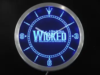 

nc0159 Wicked The Musical Bar Beer Neon Sign LED Wall Clock