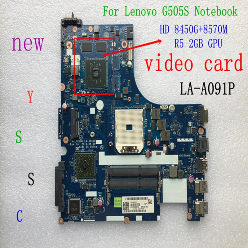 LA A091P! Материнская плата для ноутбука Lenovo G505S материнская DDR3 R5 M230 HD8450G HD8570M 2 Гб