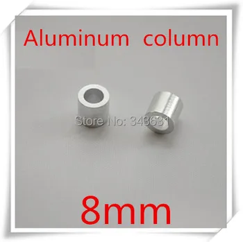 

50pcs M8 8MM Aluminum Wire Rope Clamp Round Aluminum Crimping Sleeve Aluminum ferrules