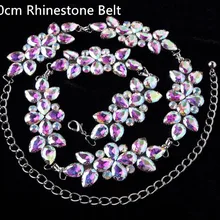 Женская Блестящая металлическая цепочка с камелией, пояс на бедро, украшение для платья, костюм для танца живота, аксессуары розового, золотого, серебряного цвета