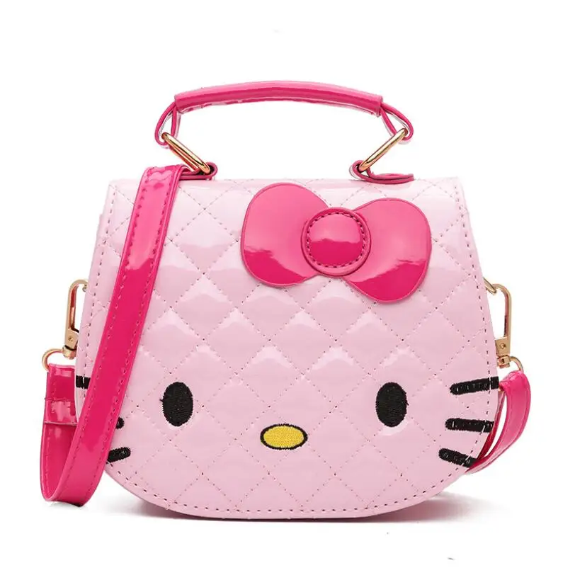 

New Children Cartoon Hello Kitty Bowknot Handbag Girls Cute Shoulder Bag Kids Tote Girls Shoulder Bag Mini Bag Wholesale 5 Color