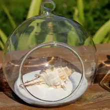 Круглая стеклянная ваза Террариум 15 см ваза цветочные горшки висячая стеклянная свеча современный Свадебный пол воздушный плантатор Рождественский подсвечник