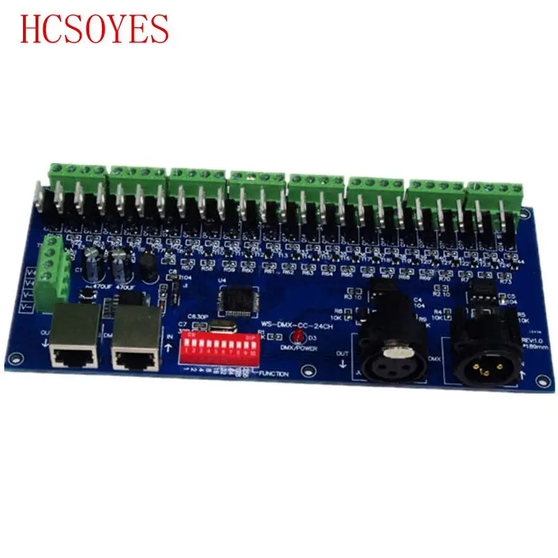 (1 шт./лот) декодер для светодиодной ленты 8 групп 24 канала декодера dmx512