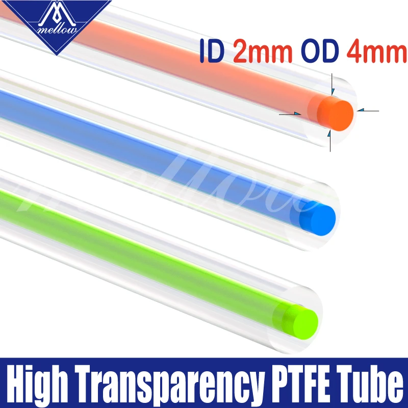 Мягкая высокая прозрачность PTFE трубка тефлонто MMU2.0 для prusa i3 mk3 ender 3 anet mk8 Bowden