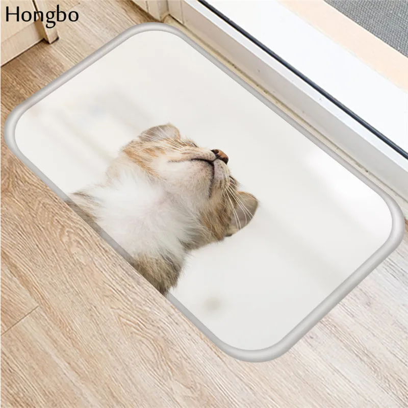 Hongbo Kawaii Добро пожаловать коврики животные Кот Печать Ванная комната Кухня