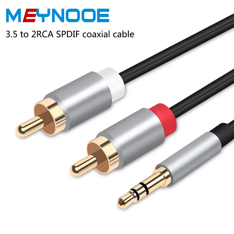 Aux RCA Cable 3.5 Jack 2 RCA to 3.5mm SPDIF RCA Auxiliary Audio Video 2RCA HiFi Aux Speaker wire for Subwoofer Amplifier DVD TV Aux RCA Cable 3.5 Jack 2 RCA to 3.5mm SPDIF RCA Auxiliary Audio Video 2RCA HiFi Aux Speaker wire for Subwoofer Amplifier DVD TV