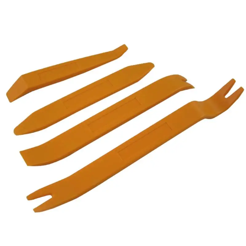 

Professional 4Pcs Orange ABS Automobile Audio Door Clip Panel Trim Dash Auto Radio Removal Pry Tools Set Car Panel Removal Tool
