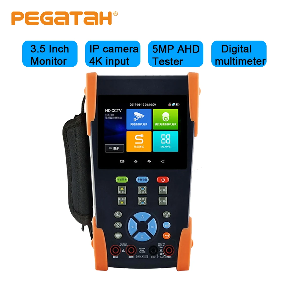 

3.5 Inch H.265 8MP IP Camera CCTV tester 5MP AHD Monitor tester Rapid ONVIF TDR Built in WIFI PoE Security camera tester