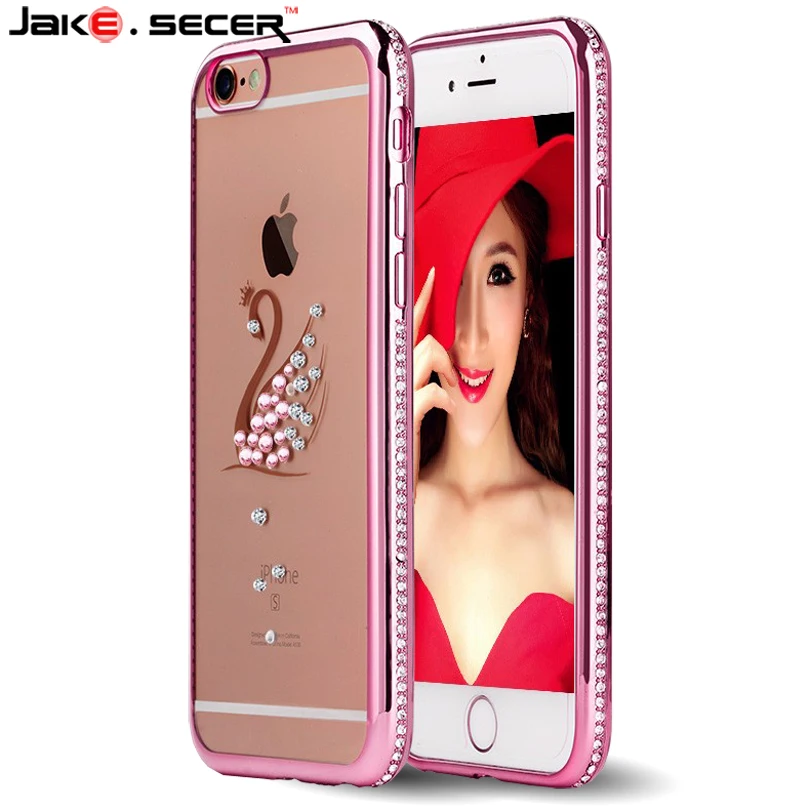 Case for iphone 6 s luxury Rhinestone Clear Girly Cover