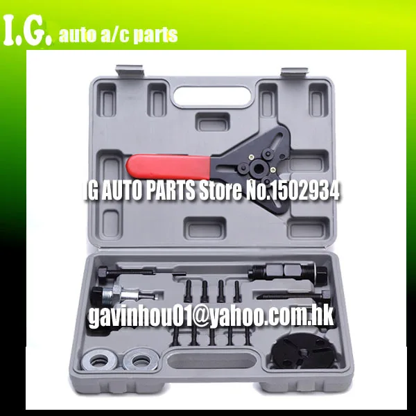 Automotive air conditioning compressor maintenance tool chuck