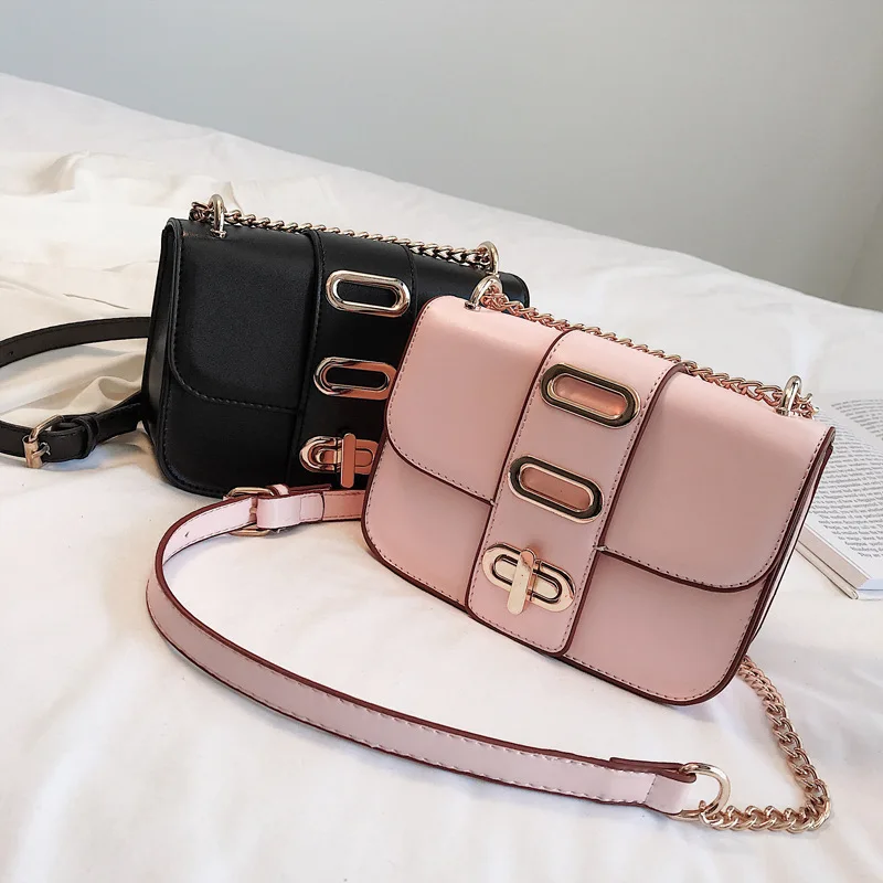 

Women's bag new 2019 selling ladies messenger bag fashion chain shoulder high quality small square bag