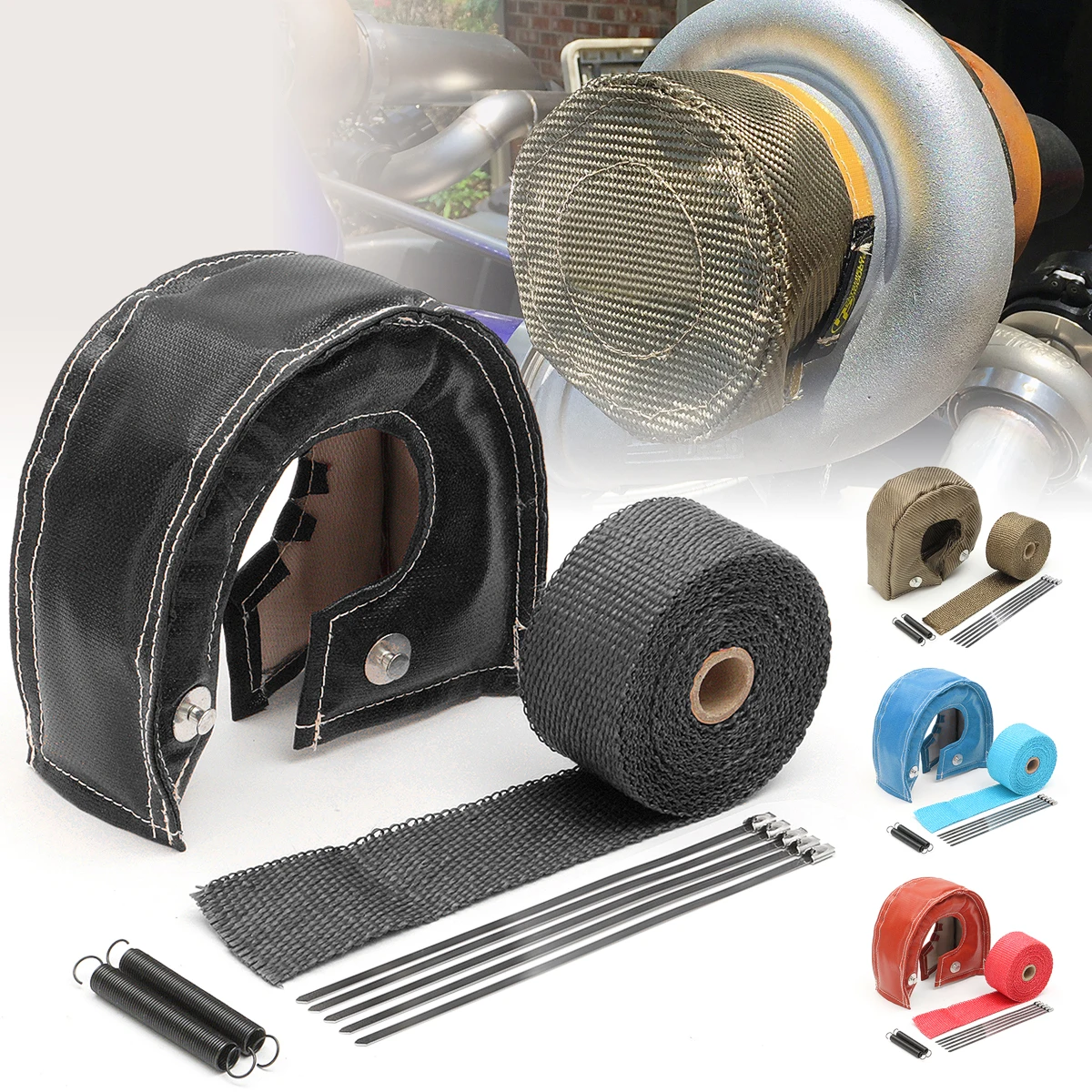 

Durable Rear Racing Turbo Shield Heat Blanket Turbocharger 5cm x 5m Manifold Downpipe Wrap TB-B2-004 for T3