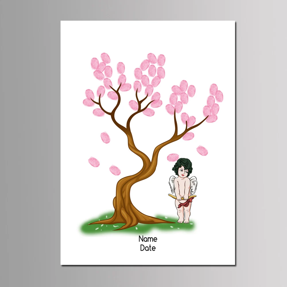 New Boy Girl Mi Primera Comunion Decoration Customized Fingerprint Guest Book DIY First Communion Souvenir Party Canvas Painting