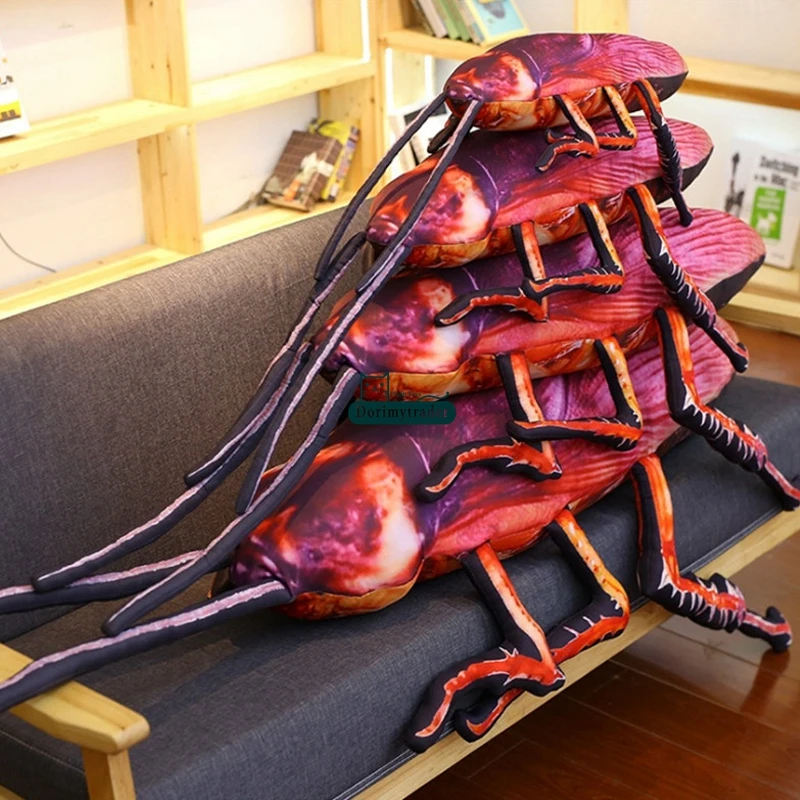 

Dorimytrader Big Simulation Pests Cockroaches Plush Toys Tricky Animals Doll Pillow Halloween Decoration Gift 43inch 110cm