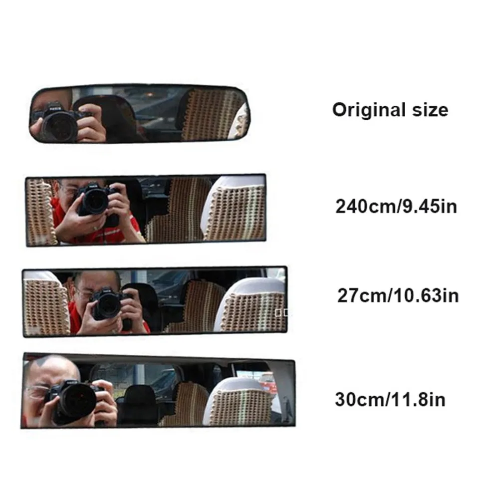 

1PCS 300mm Car Interior Large Vision Rear View Mirror Blind spot Panoramic Anti-dazzling mirror Assisted mirror Car Accessories