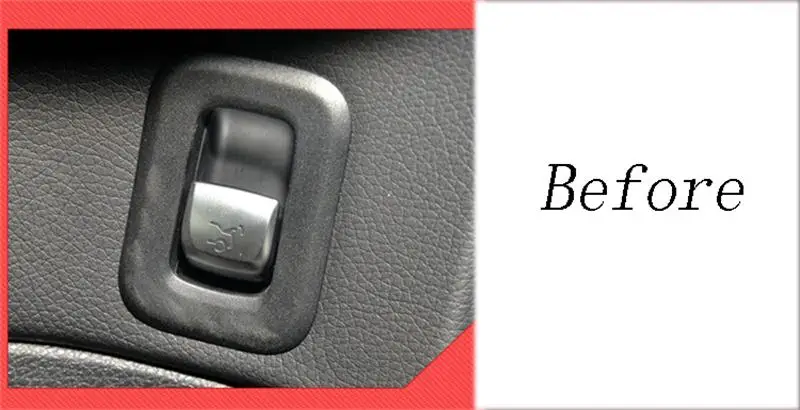 Автомобильный Стайлинг задний выключатель защёлки багажника кнопка управления украшения оправа из нержавеющей стали наклейки крышка для Mercedes Benz C Class W205 GLC