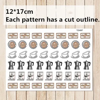 

1pc Coffee/Food Decorative Sticker DIY Planner Diary Scrapbooking Album Stickers