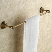 Antique Brass Towel Bar Single Towel Rack Bathroom Wall Mounted Towel Holder KD647 brass antique single towel bars bathroom wall mounted towel rod holder wholesale and retail bathroom accessory