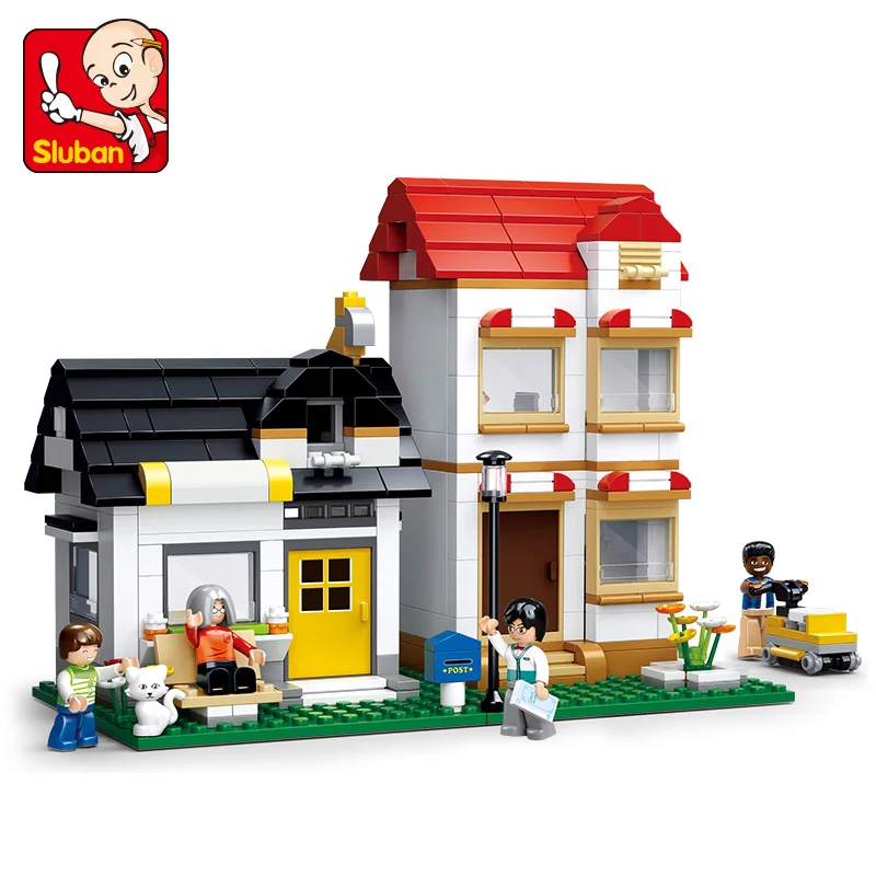 Sluban Building Block город баня и Roufi квартиру 431 шт. Развивающие игрушки Кирпичи мальчик подарок-нет розничной коробка