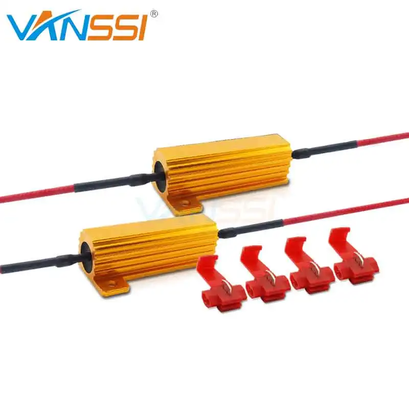 

2PCS Universal Add-on 50W 6 ohm LED Load Resistor for Car LED Light Bulbs Error Free Canbus Cancel