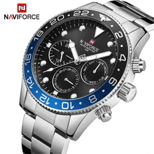 Мужские s часы Топ люксовый бренд NAVIFORCE модные спортивные водонепроницаемые 24 часы с датой мужские стальные кварцевые наручные часы для деловых людей