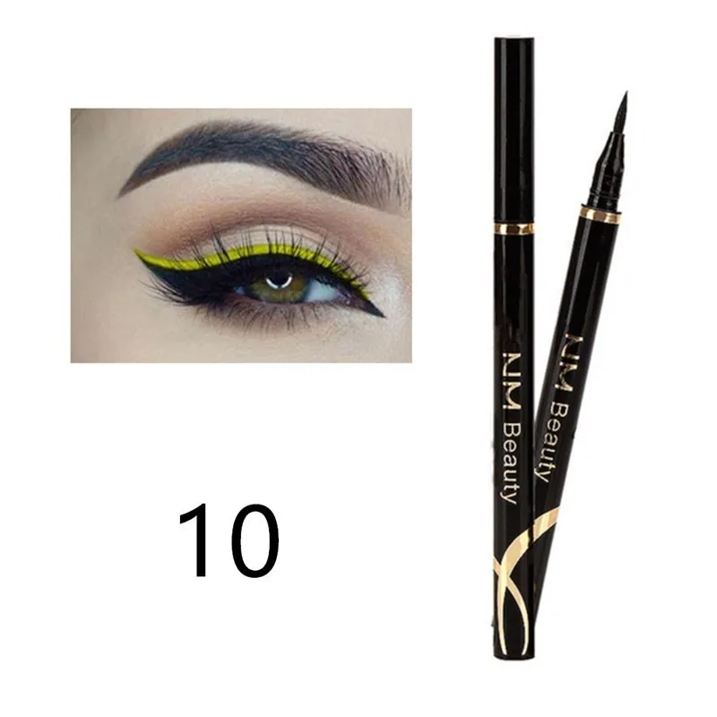 eye liner10 Красная подводка для глаз карандаш черный водонепроницаемый цветной синий зеленый коричневый жидкая Ручка Макияж Маркер для подводки глаз легко носить косметику подводка для глаз - Цвет: eye liner10