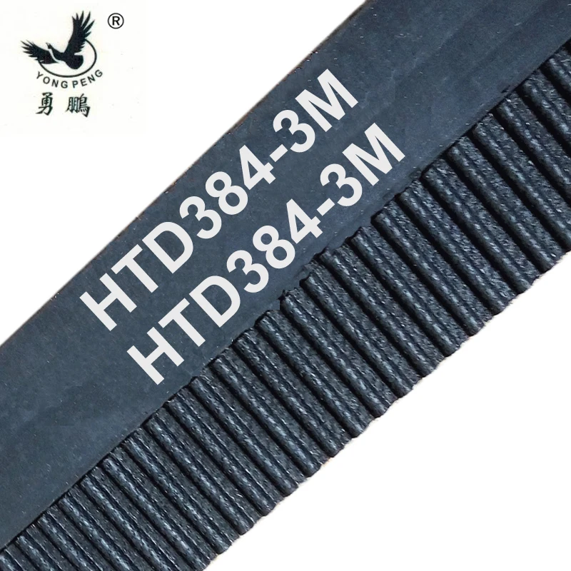 Closed-loop de Alta 12mm de Comprimento 384mm de Borracha Peças Pacote Correia Dentada Dentes 128 Largura Htd 384-3m-12 Qualidade 384 3 m 12 Cnc 5 – Htd3m