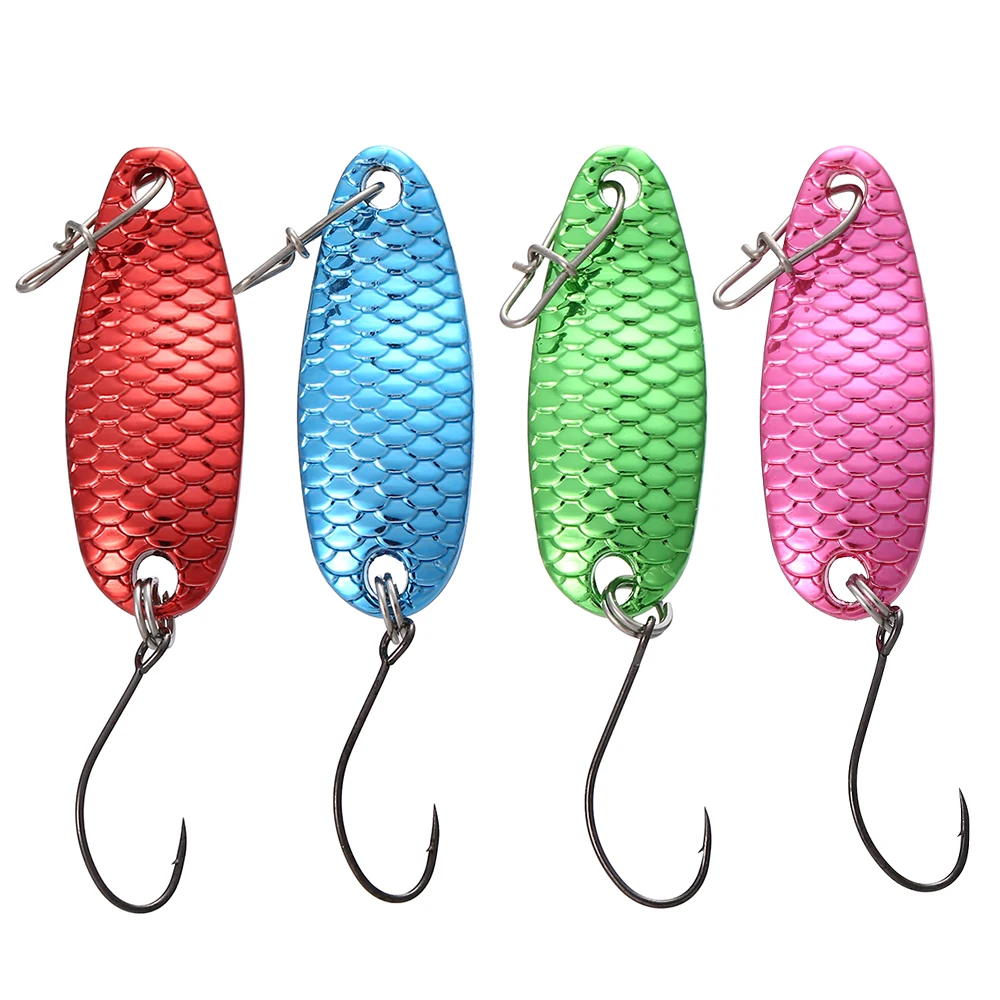 

4pcs Multi Colors Mini Metal Spoon Lures Set Hard Fishing Baits 1.5g/2g/2.5g/3.5g/5g/7.5g
