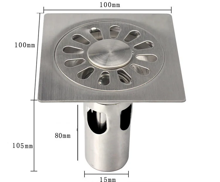 POSEPOP 10*10 см 304 напольный слив из нержавеющей стали для ванной комнаты, кухни, душевой двойной анти-для вытяжки и сливного отверстия квадратное круглое сливное отверстие для ванны