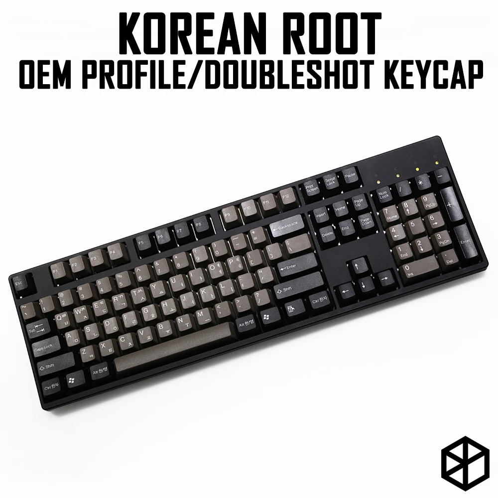 

taihao abs double shot Korean root letter kr language keycaps for diy gaming mechanical keyboard color of dolch grey