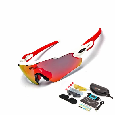 Поляризованные велосипедные солнцезащитные очки для горного велосипеда 5 линз UV400 велосипедные очки солнцезащитные очки, очки для велоспорта - Цвет: 6