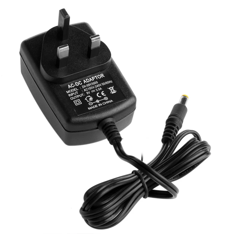 

9V 3A Regulation Wall Power Adapter UK Plug Supply Switching Power Monitoring