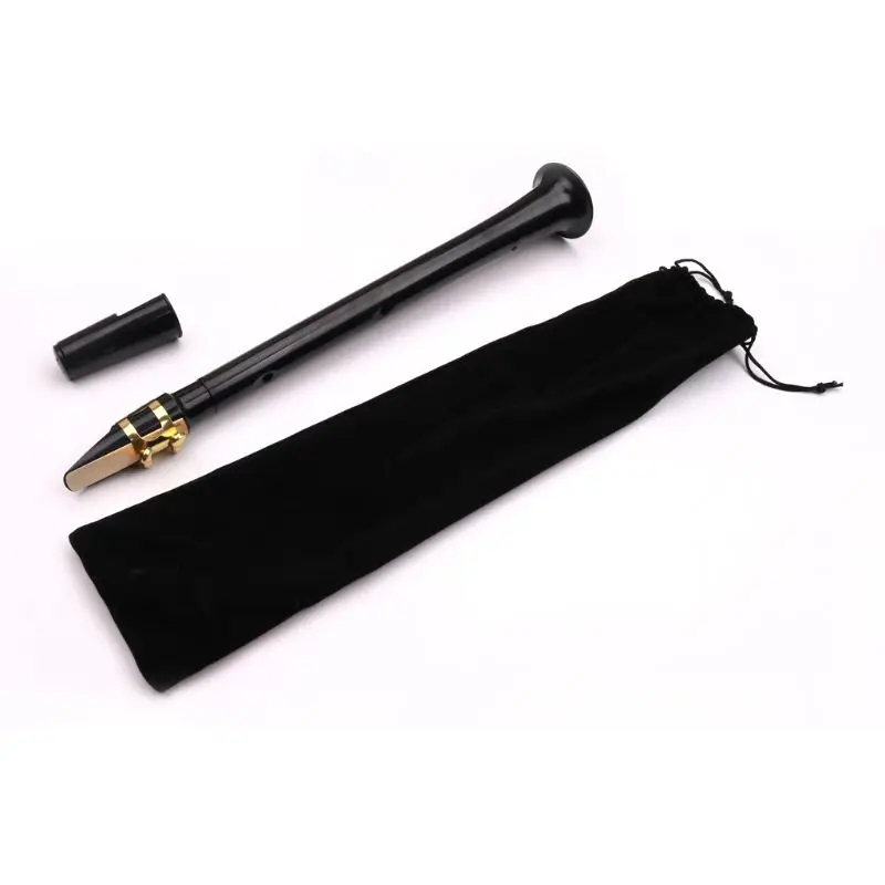 

Black LittleSax Mini Sax Portable C Key Saxophone ABS Lightweight Sax Musical Instruments with Carrying Bag for Begginer
