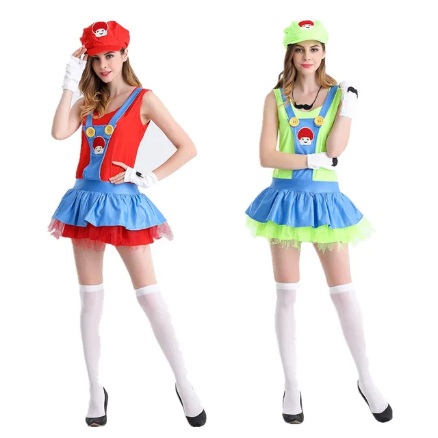 super mario halloween cosplay costume super mario luigi costume mario dress halloween costume for womn free