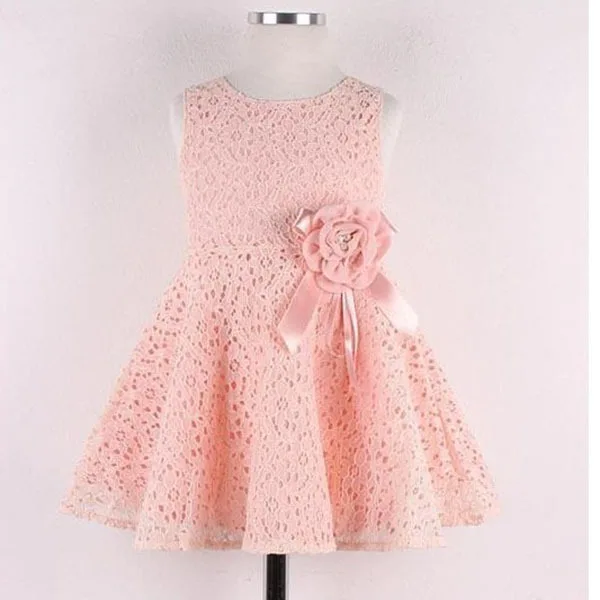 

New Fashion Kids Girls Toddler Baby Lace Princess Party Dresses Clothes 2-7Y