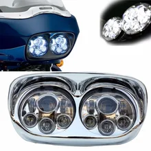 Новое поступление 5,7" Moto Road Glide светодиодный налобный фонарь для Harley светодиодный фары Высокие Низкие лампы светодиодные фары для мотоциклов