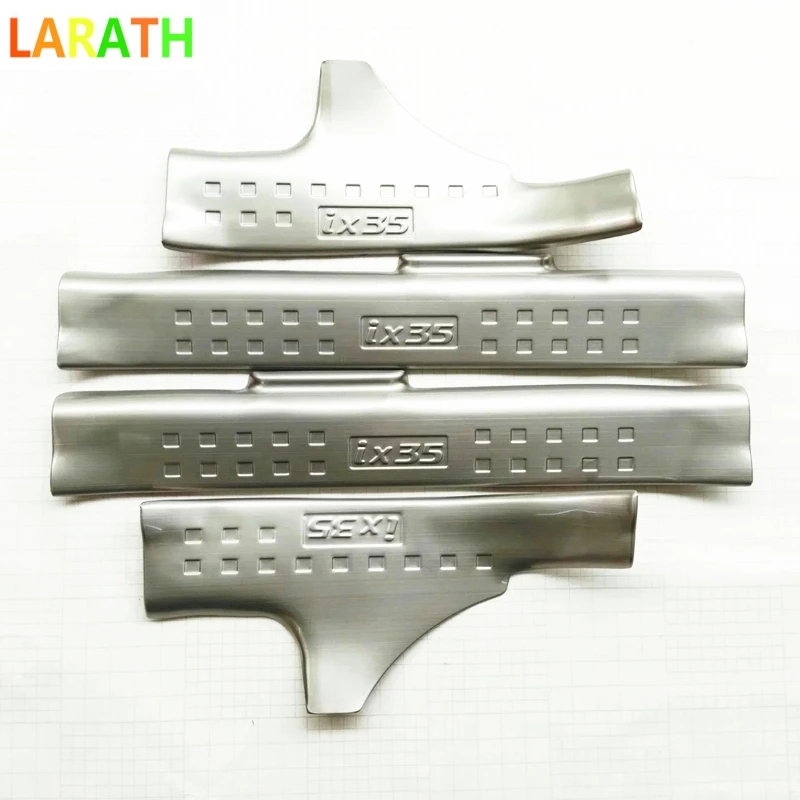 Бесплатная доставка для Hyundai ix35 2010 2017 Накладка на порог из нержавеющей стали