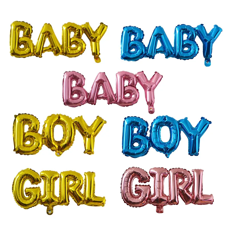 

60*30cm Gold Foil Balloons Babyshower Gender Reveal Kids Birthday Party Decorations Boy Girl Baby Shower Supplies Letter Ballon
