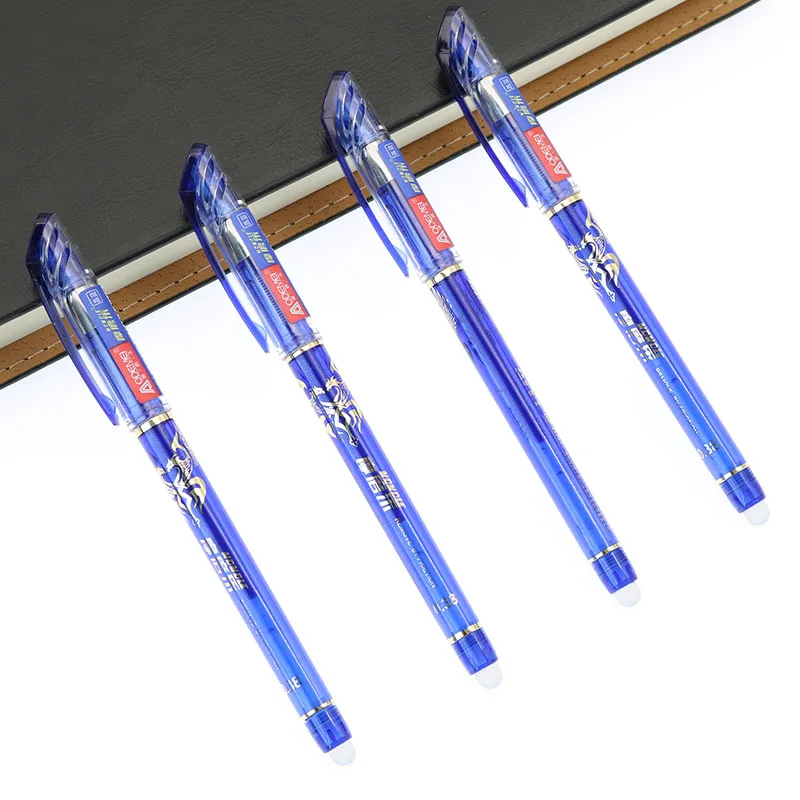 

(1pc 0.38mm-5pc Refill 0.5mm) Can Wipe Blue And Black Ink Pencil Magic Pen Office Equipment Supplies