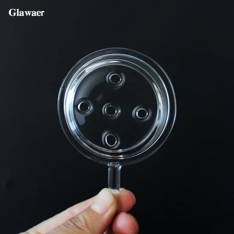 10pcs/lot glass carbon disc high quality glass charcoal holder use for glass hookahs shisha chicha narguile accessories 5