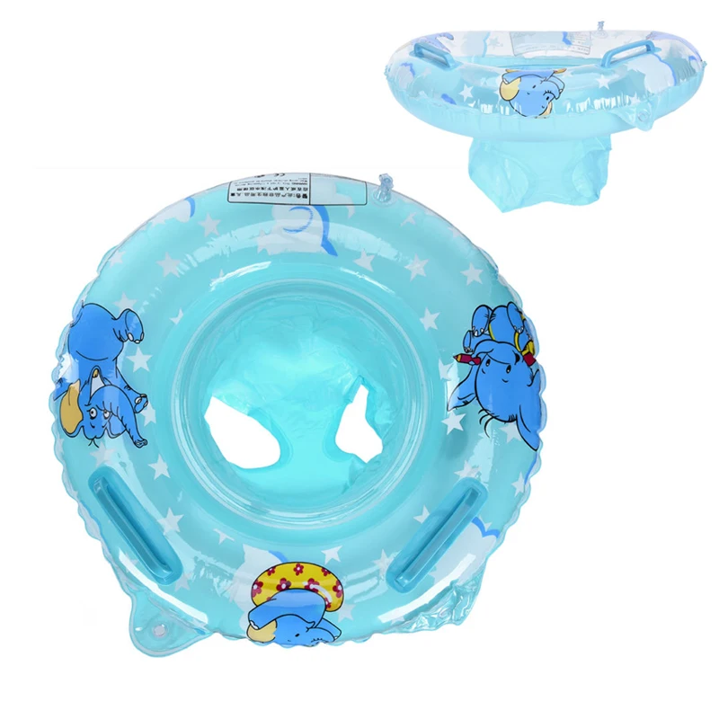 Cercle de bain gonflable pour bébé Double poignée sécurité siège bébé flotteur anneau de piscine gonflable jouets d'eau natation