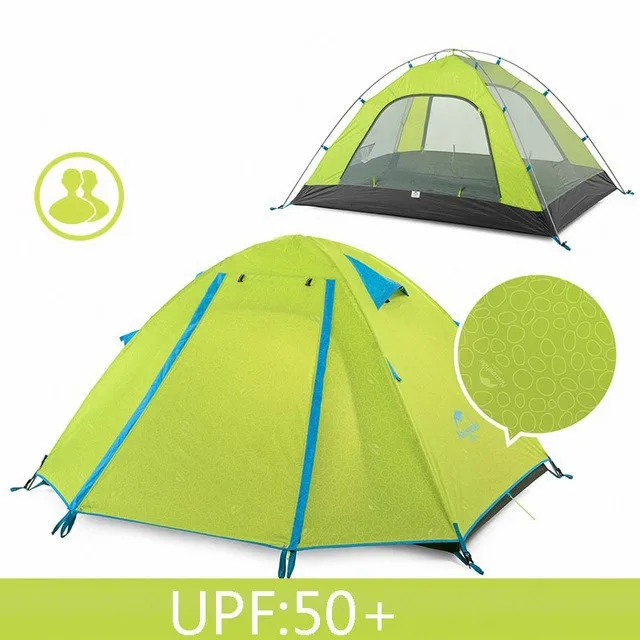 Naturehike палатка серии P Классическая палатка 2 3 4 человек алюминиевый полюс полиэстер ткань туристическая палатка Famliy палатка NH15Z003-P - Цвет: 2 Man Green