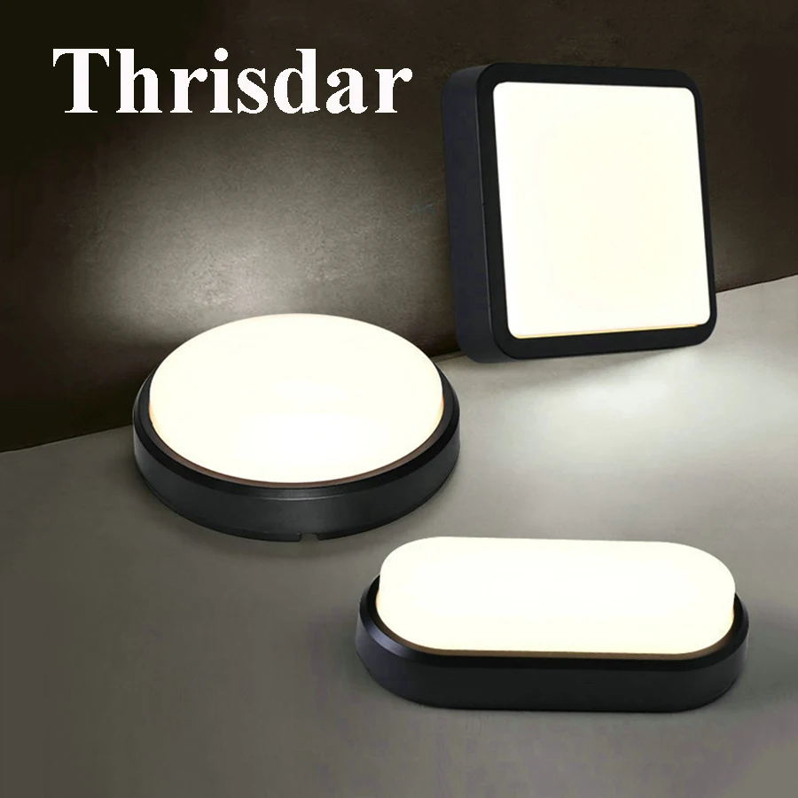 

Thrisdar 6W 9W 12W Waterproof LED Wall Light Garden Aisle Corridor Balcony Porch Light Aluminum Indoor Outdoor LED Wall Light