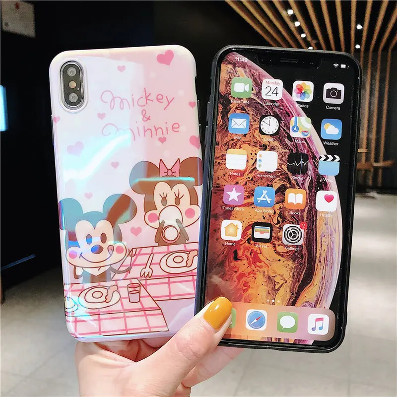 Милый мультик держатель чехол для Coque iPhone X XS Max 11 11Pro Max чехол Blu-Ray мягкий чехол для телефона для iPhone XR 7 8 6 S Plus чехол